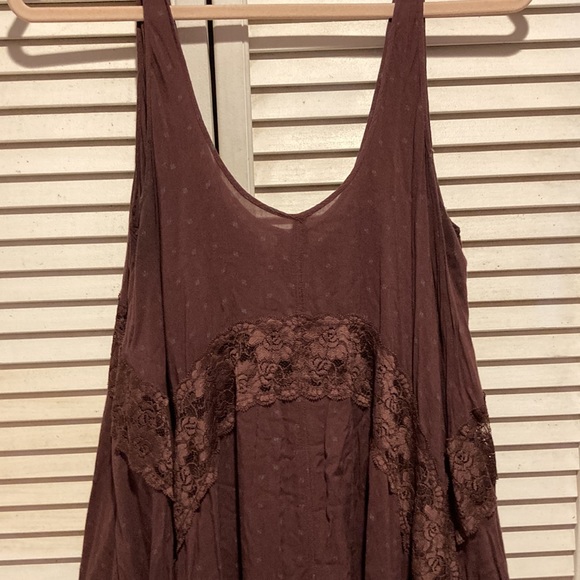 FREE PEOPLE SHE SWINGS CAMI SLIP DRESS IN MAROON (DARK RED) - Picture 11 of 11